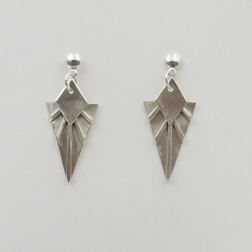 DKC-1162 Earrings, Silver, Arrowheads $80 at Hunter Wolff Gallery